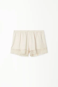 Lace And Satin Shorts - Pajama Sets - Women | Tezenis