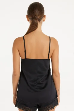 Lace And Satin Tank Top - Pajama Sets - Women | Tezenis