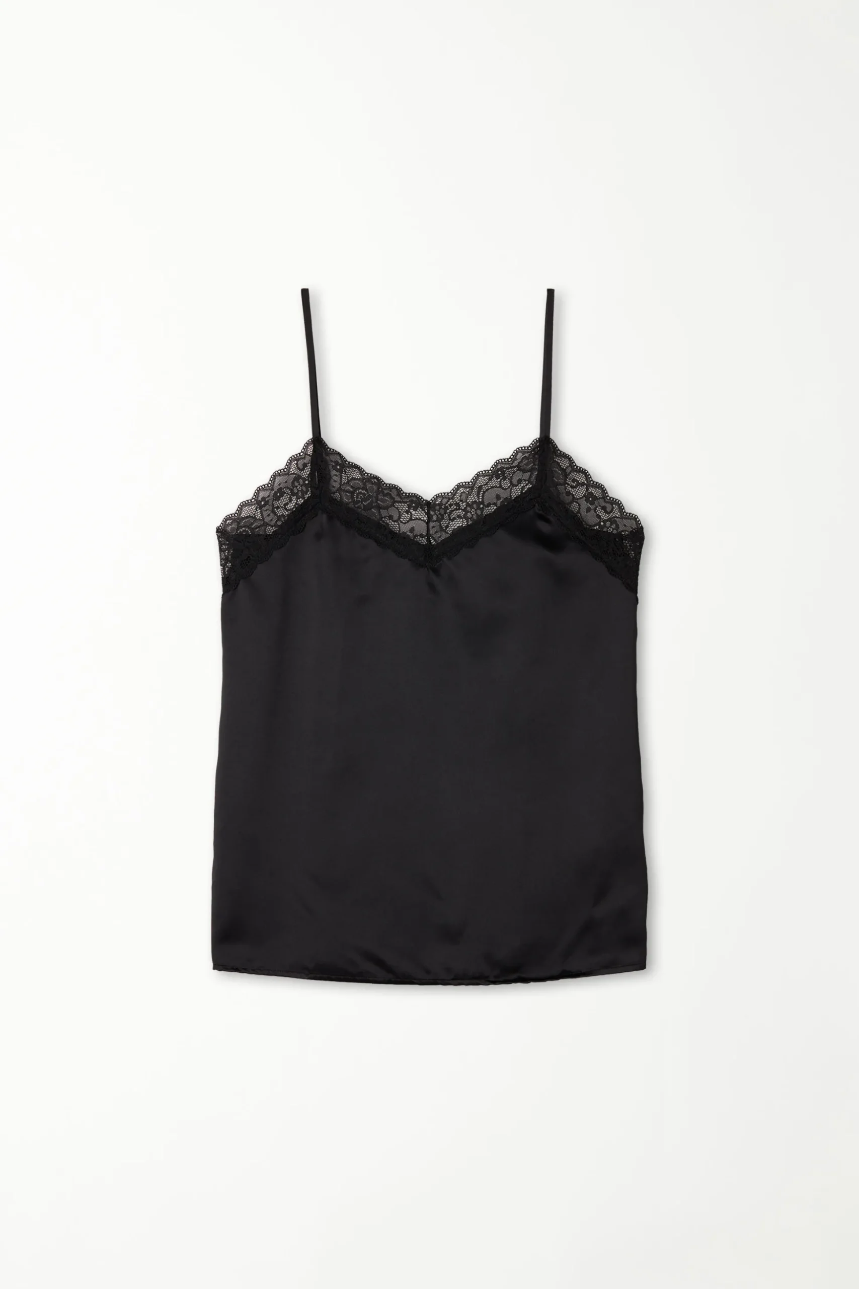 Lace And Satin Tank Top - Pajama Sets - Women | Tezenis