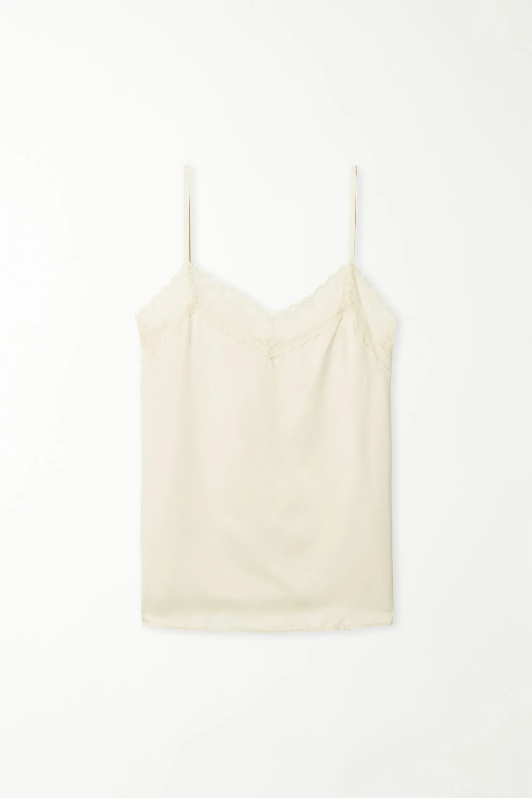 Lace And Satin Tank Top - Pajama Sets - Women | Tezenis