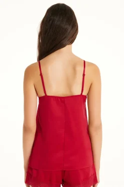 Lace And Satin Tank Top - Pajama Sets - Women | Tezenis