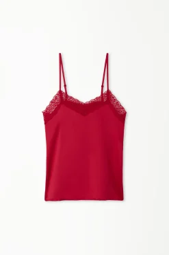 Lace And Satin Tank Top - Pajama Sets - Women | Tezenis