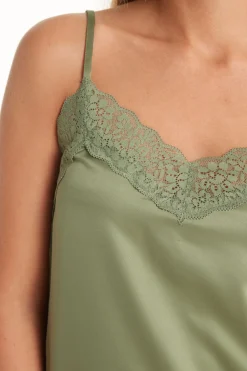 Lace And Satin Tank Top - Pajama Sets - Women | Tezenis