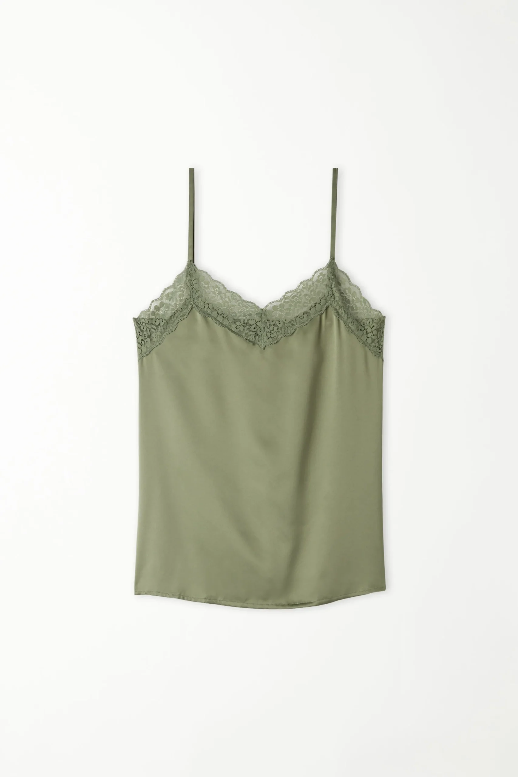 Lace And Satin Tank Top - Pajama Sets - Women | Tezenis