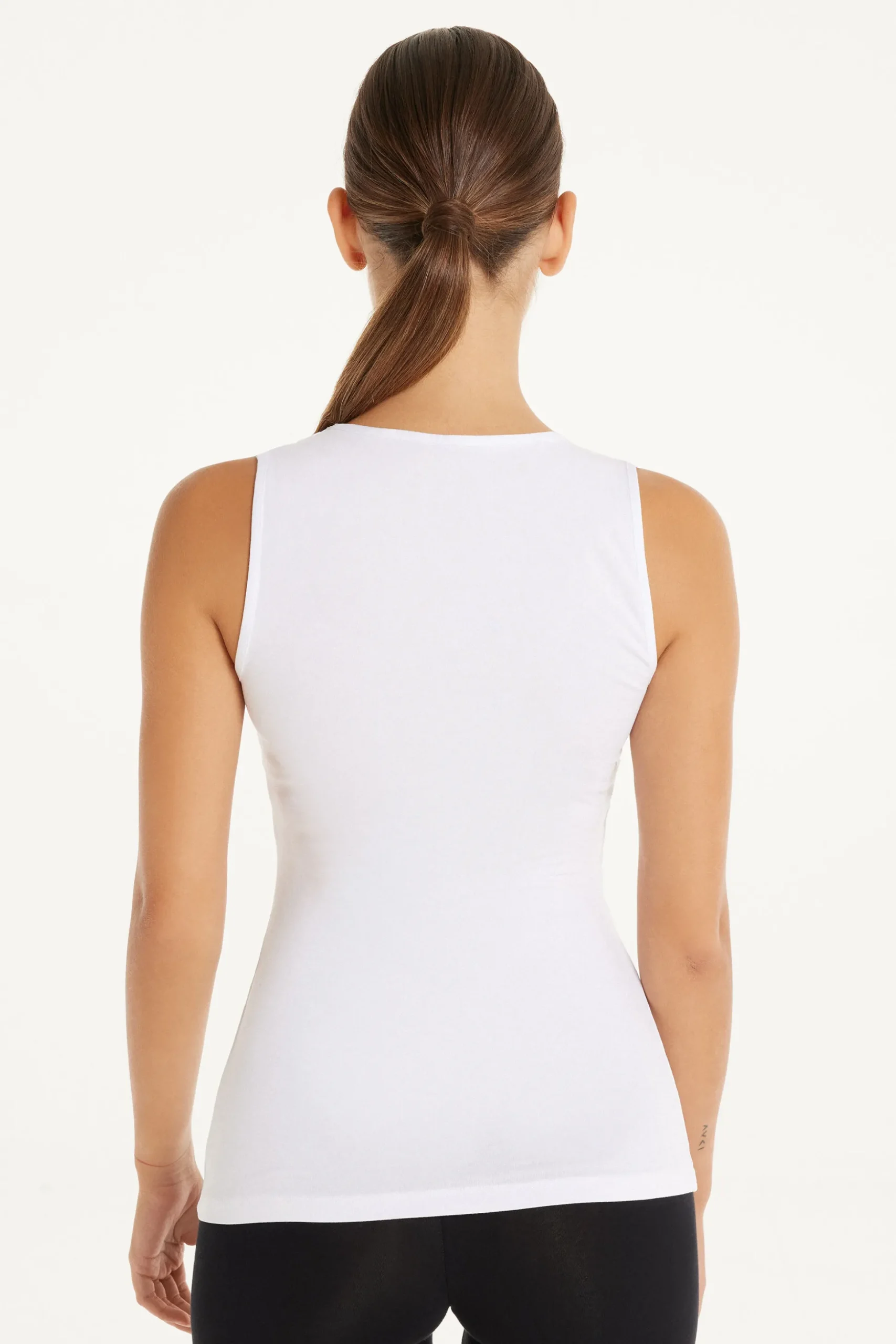 Lace Wide Strap V-Neck Viscose Camisole - Tank Tops - Women | Tezenis