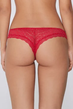Laser-Cut Cotton Recycled Lace Brazilian Panties - Cheeky Briefs - Women | Tezenis