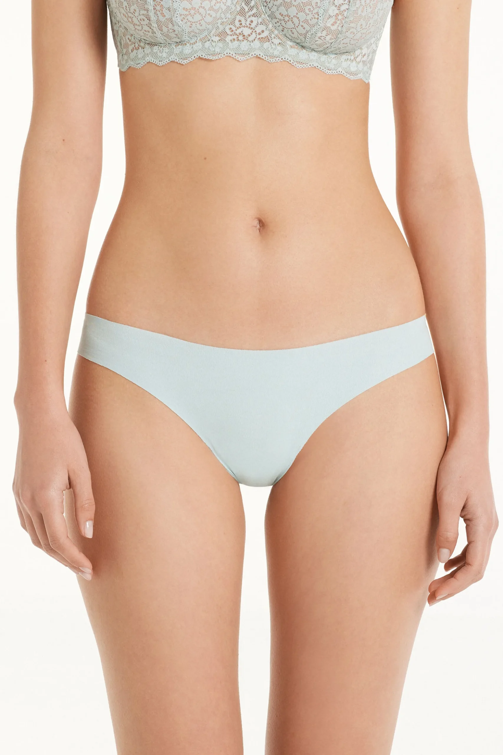 Laser-Cut Cotton Recycled Lace Brazilian Panties - Cheeky Briefs - Women | Tezenis