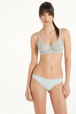 Laser-Cut Cotton Recycled Lace Brazilian Panties - Cheeky Briefs - Women | Tezenis