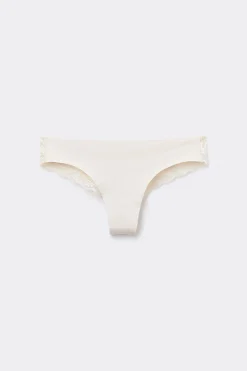 Laser-Cut Cotton Recycled Lace Brazilian Panties - Cheeky Briefs - Women | Tezenis
