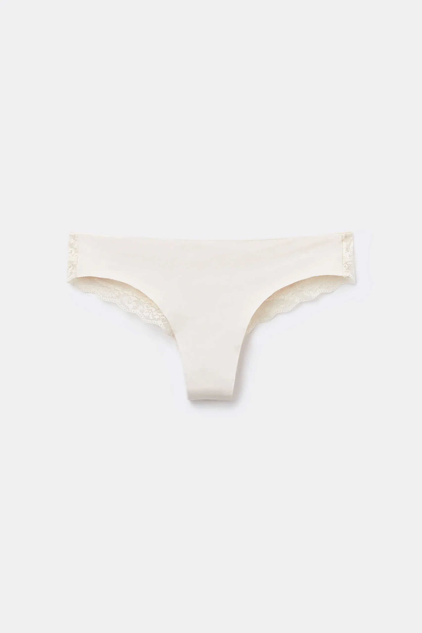 Laser-Cut Cotton Recycled Lace Brazilian Panties - Cheeky Briefs - Women | Tezenis