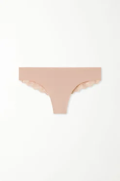 Laser-Cut Cotton Recycled Lace Brazilian Panties - Cheeky Briefs - Women | Tezenis