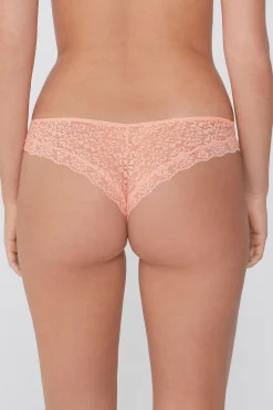 Laser-Cut Cotton Recycled Lace Brazilian Panties - Cheeky Briefs - Women | Tezenis