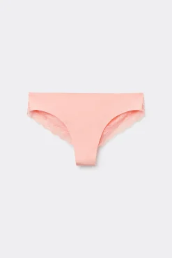 Laser-Cut Cotton Recycled Lace Brazilian Panties - Cheeky Briefs - Women | Tezenis