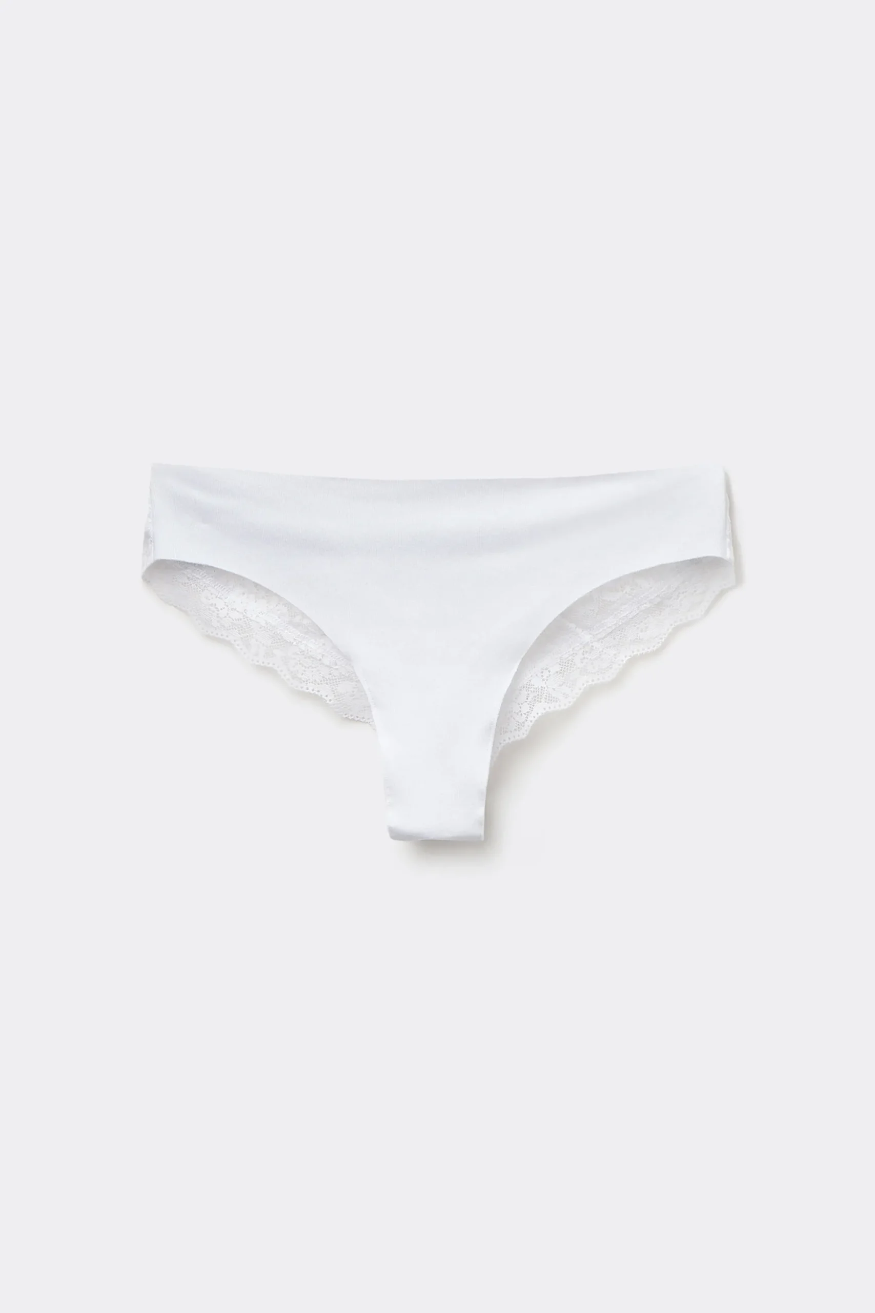 Laser-Cut Cotton Recycled Lace Brazilian Panties - Cheeky Briefs - Women | Tezenis