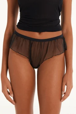 Lettuce Leaf Tulle Hipsters - French Cut - Women | Tezenis