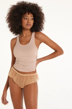 Lettuce Leaf Tulle Hipsters - French Cut - Women | Tezenis