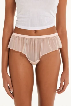 Lettuce Leaf Tulle Hipsters - French Cut - Women | Tezenis