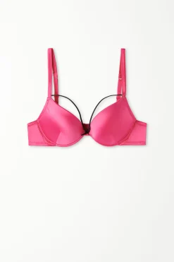 Lipstick Satin Los Angeles Super Push-Up Bra - Push-up - Women | Tezenis