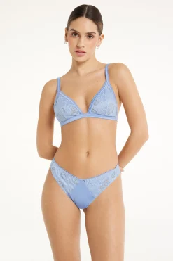 Lisbon Eternal Roses Satin Unpadded Triangle Bra - Triangle - Women | Tezenis