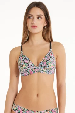 Lisbon Printed Microfiber Triangle Bra - Triangle - Women | Tezenis