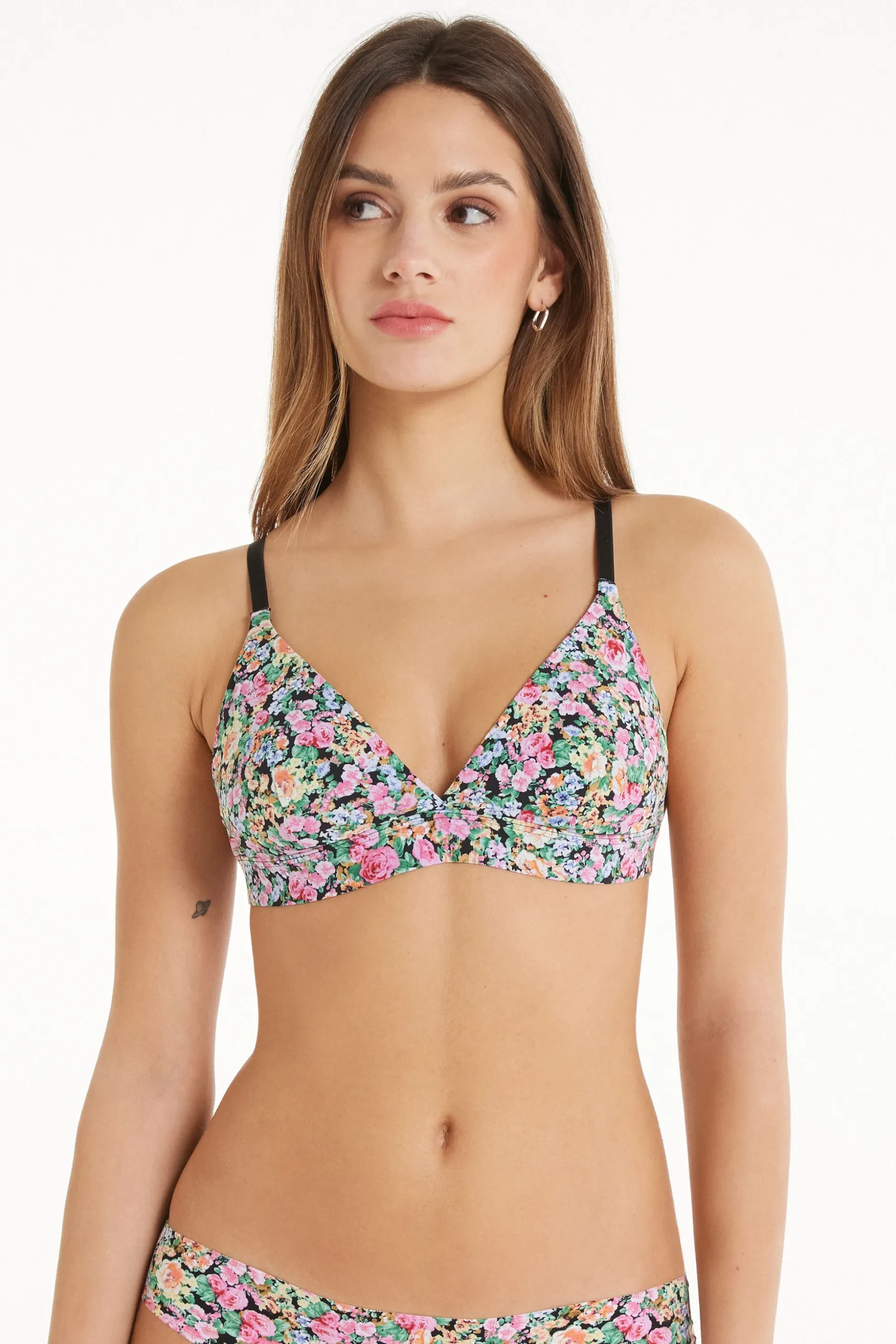 Lisbon Printed Microfiber Triangle Bra - Triangle - Women | Tezenis