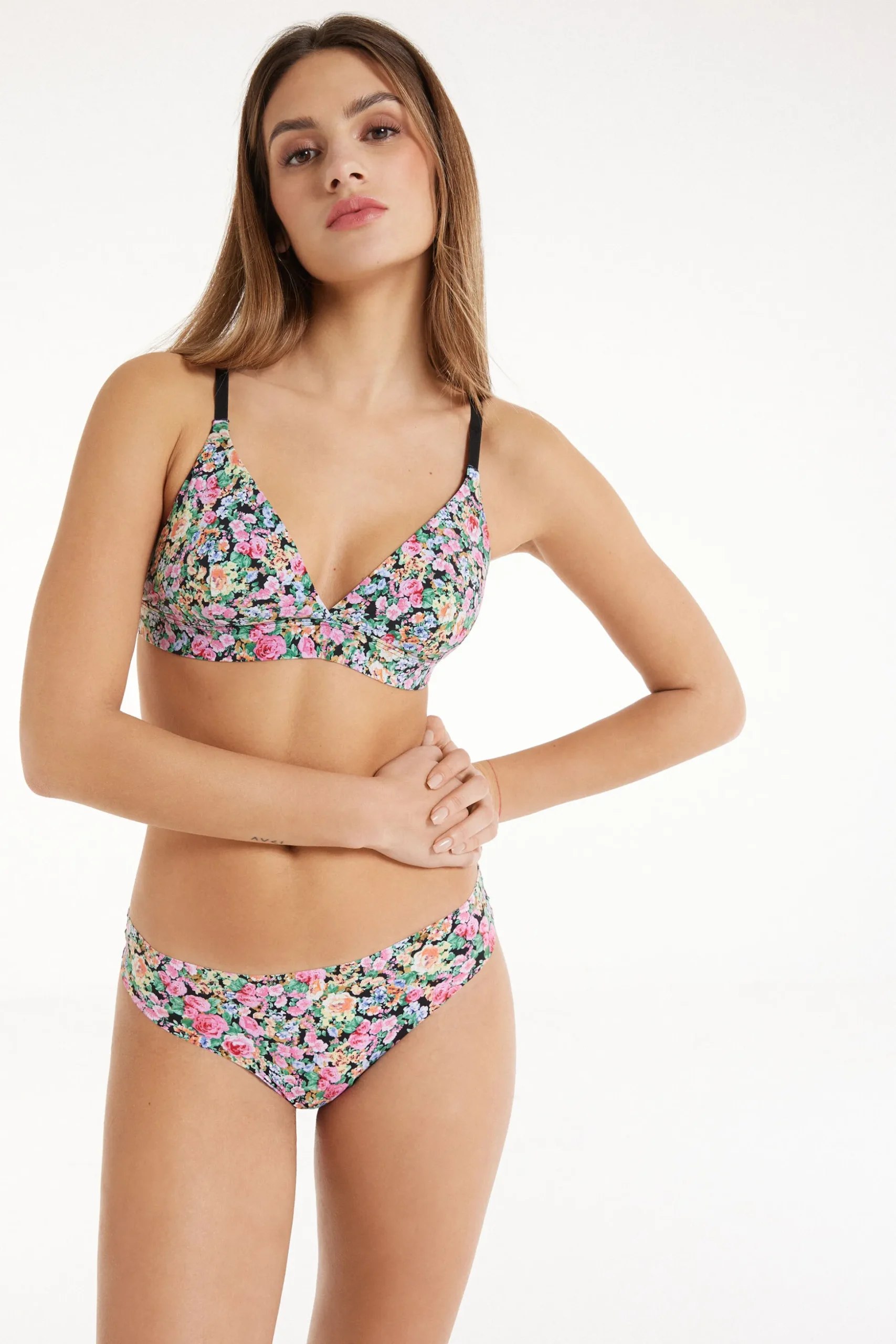 Lisbon Printed Microfiber Triangle Bra - Triangle - Women | Tezenis