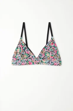 Lisbon Printed Microfiber Triangle Bra - Triangle - Women | Tezenis