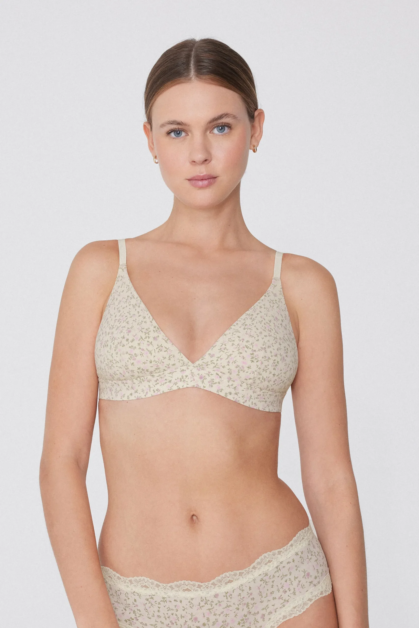 Lisbon Printed Microfiber Triangle Bra - Triangle - Women | Tezenis