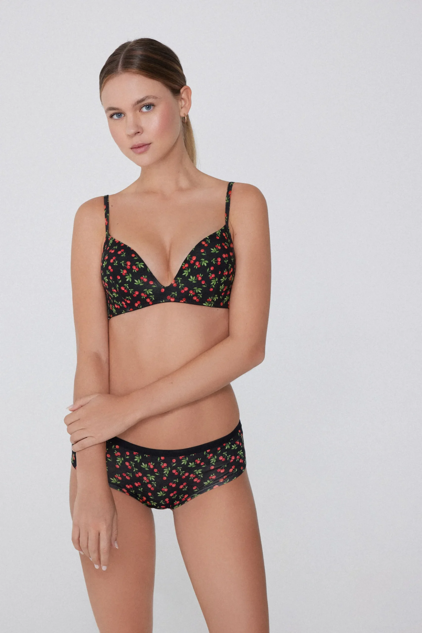London Bra In Printed Cotton - Triangle - Women | Tezenis