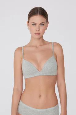 London Non-Wired Padded Triangle Bralette In Cotton - Triangle - Women | Tezenis