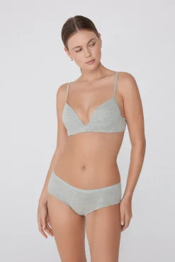 London Non-Wired Padded Triangle Bralette In Cotton - Triangle - Women | Tezenis