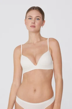 London Non-Wired Padded Triangle Bralette In Cotton - Triangle - Women | Tezenis