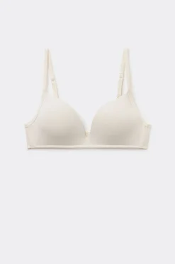 London Non-Wired Padded Triangle Bralette In Cotton - Triangle - Women | Tezenis