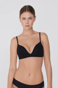 London Non-Wired Padded Triangle Bralette In Cotton - Triangle - Women | Tezenis