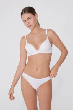 London Non-Wired Padded Triangle Bralette In Cotton - Triangle - Women | Tezenis