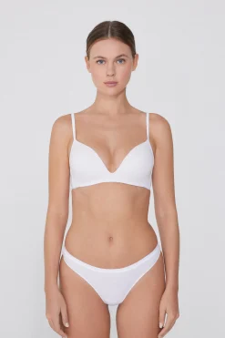 London Non-Wired Padded Triangle Bralette In Cotton - Triangle - Women | Tezenis