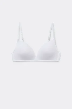 London Non-Wired Padded Triangle Bralette In Cotton - Triangle - Women | Tezenis
