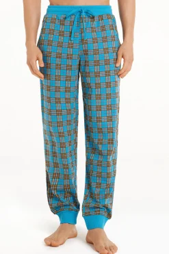Long Cotton Sweatpants With Drawstring - Long Pajamas - Men | Tezenis