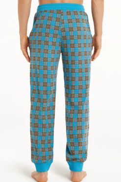 Long Cotton Sweatpants With Drawstring - Long Pajamas - Men | Tezenis