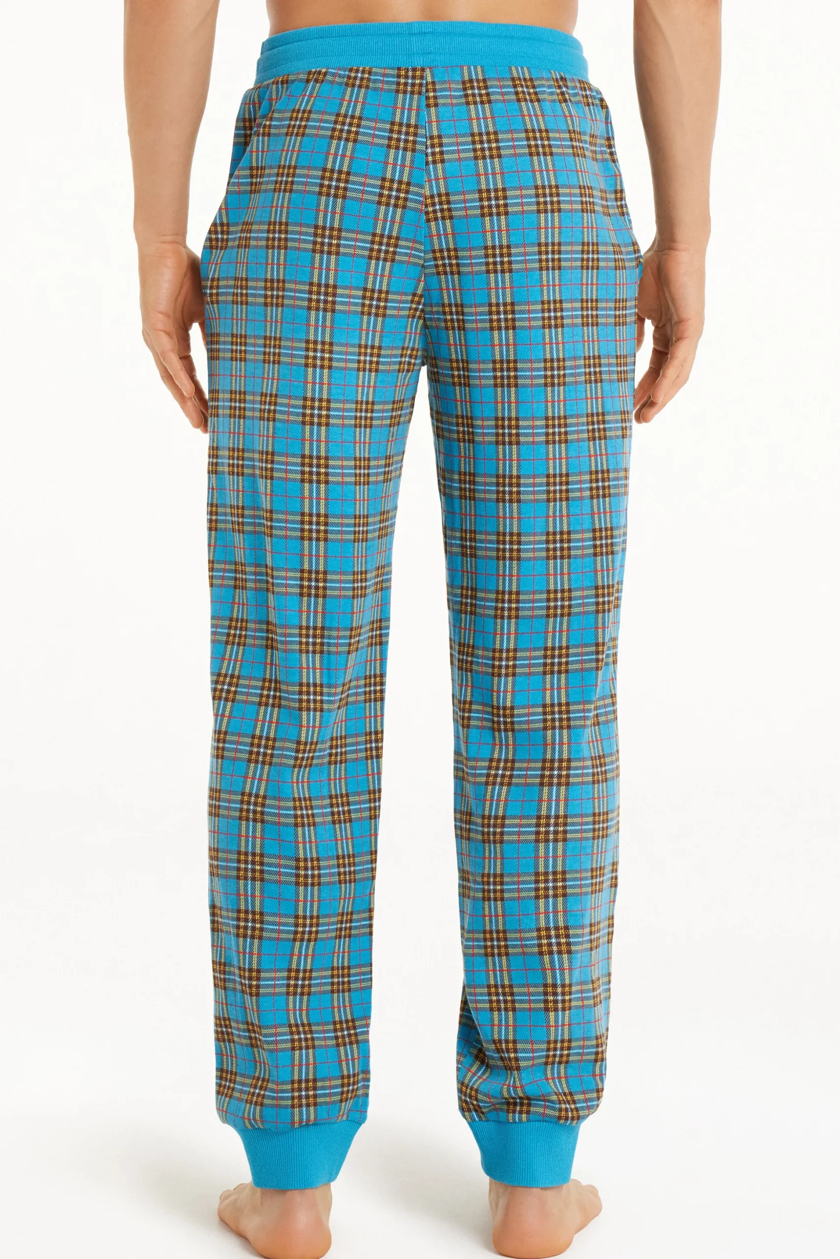 Long Cotton Sweatpants With Drawstring - Long Pajamas - Men | Tezenis