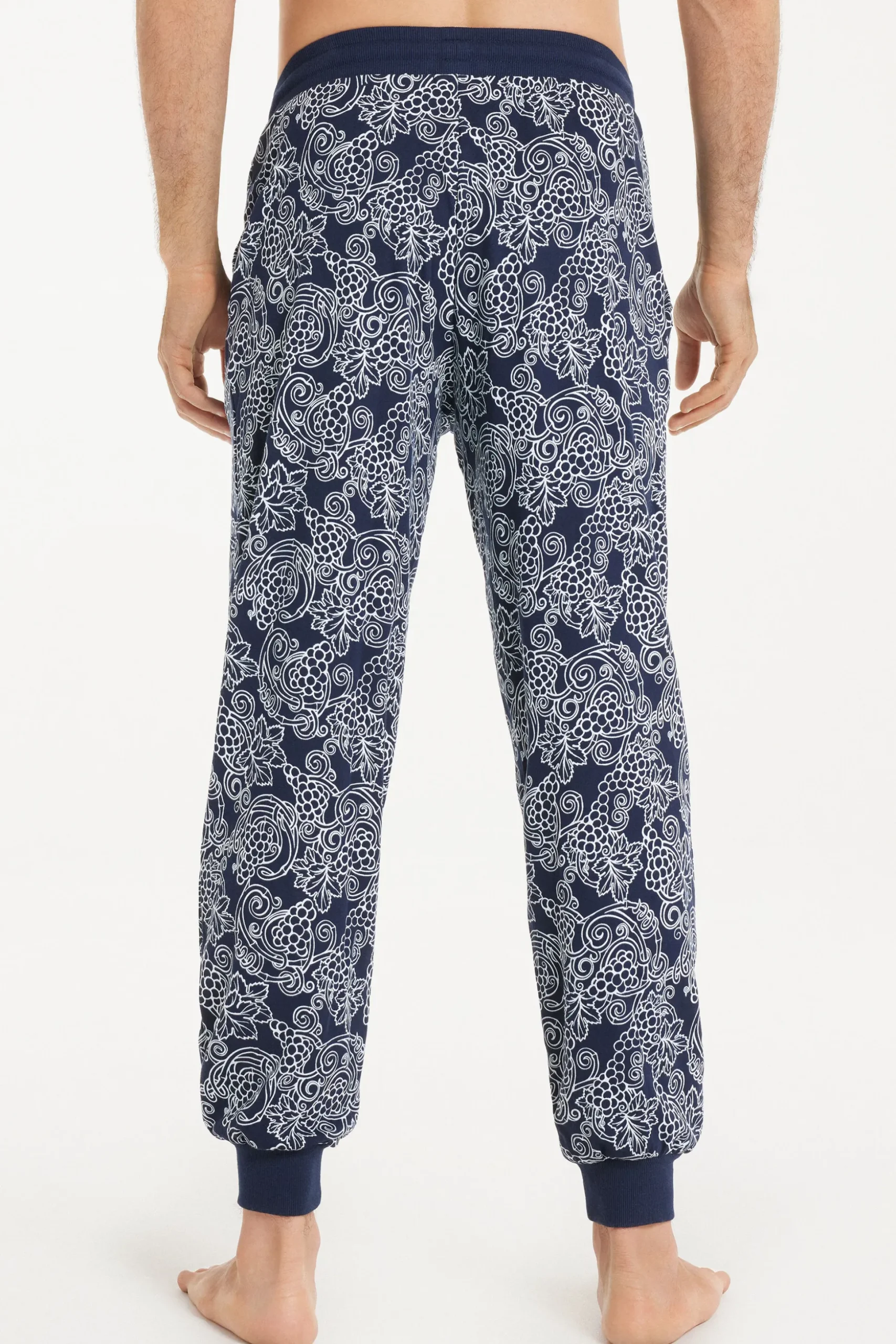Long Cotton Sweatpants With Drawstring - Long Pajamas - Men | Tezenis