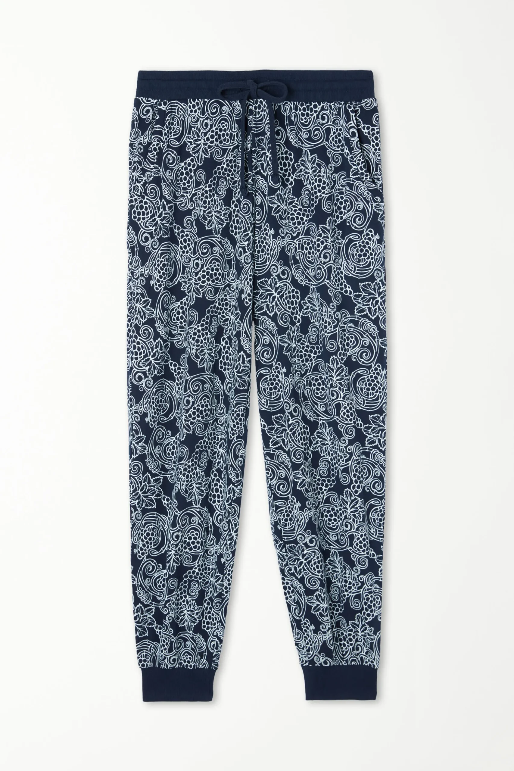 Long Cotton Sweatpants With Drawstring - Long Pajamas - Men | Tezenis