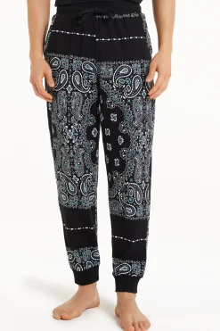 Long Cotton Sweatpants With Drawstring - Long Pajamas - Men | Tezenis
