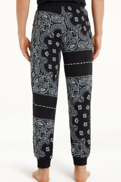 Long Cotton Sweatpants With Drawstring - Long Pajamas - Men | Tezenis