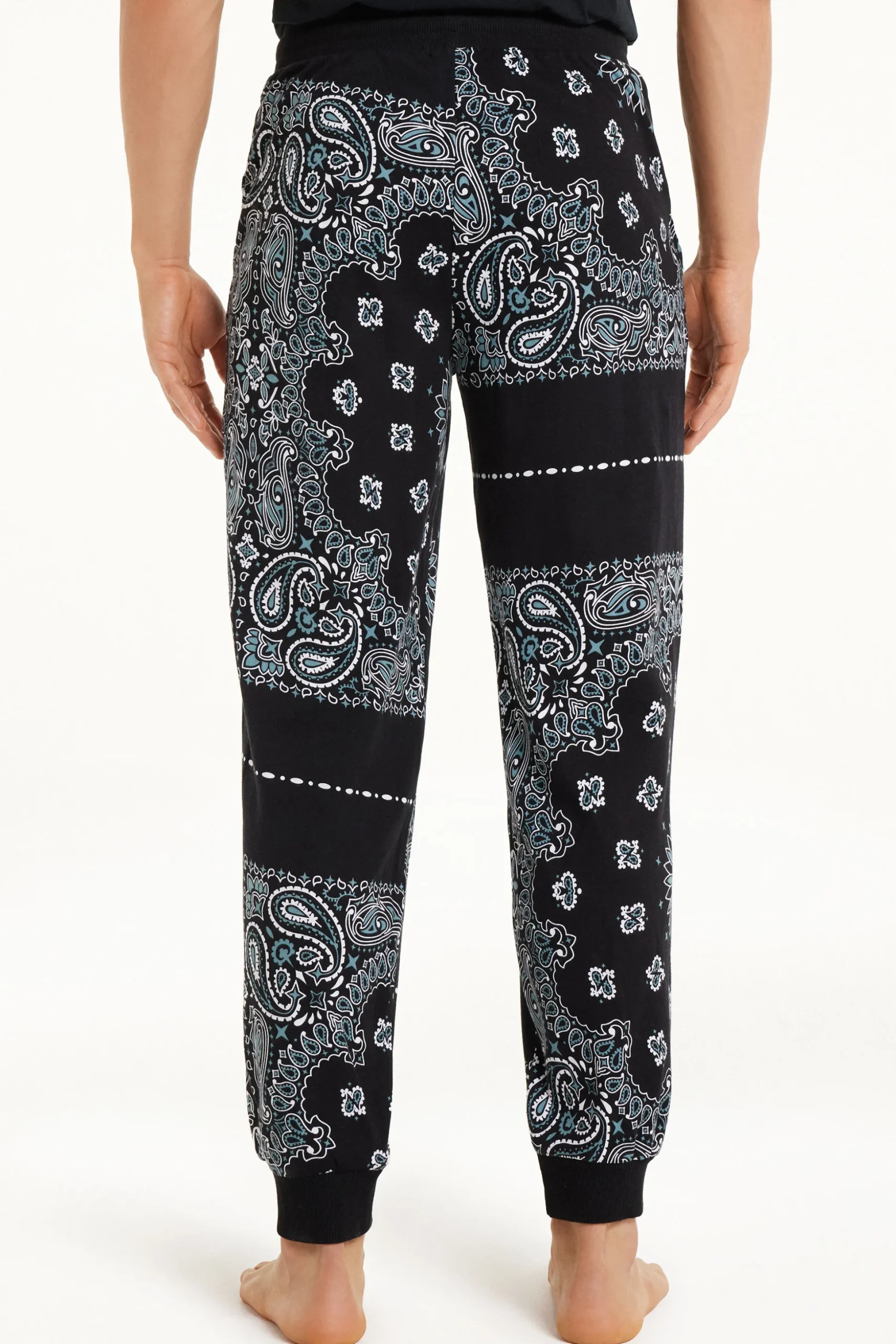 Long Cotton Sweatpants With Drawstring - Long Pajamas - Men | Tezenis