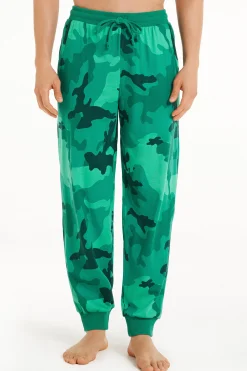 Long Cotton Sweatpants With Drawstring - Long Pajamas - Men | Tezenis