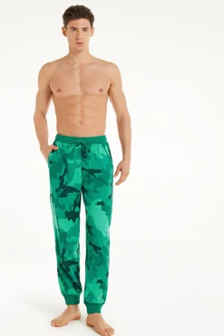 Long Cotton Sweatpants With Drawstring - Long Pajamas - Men | Tezenis