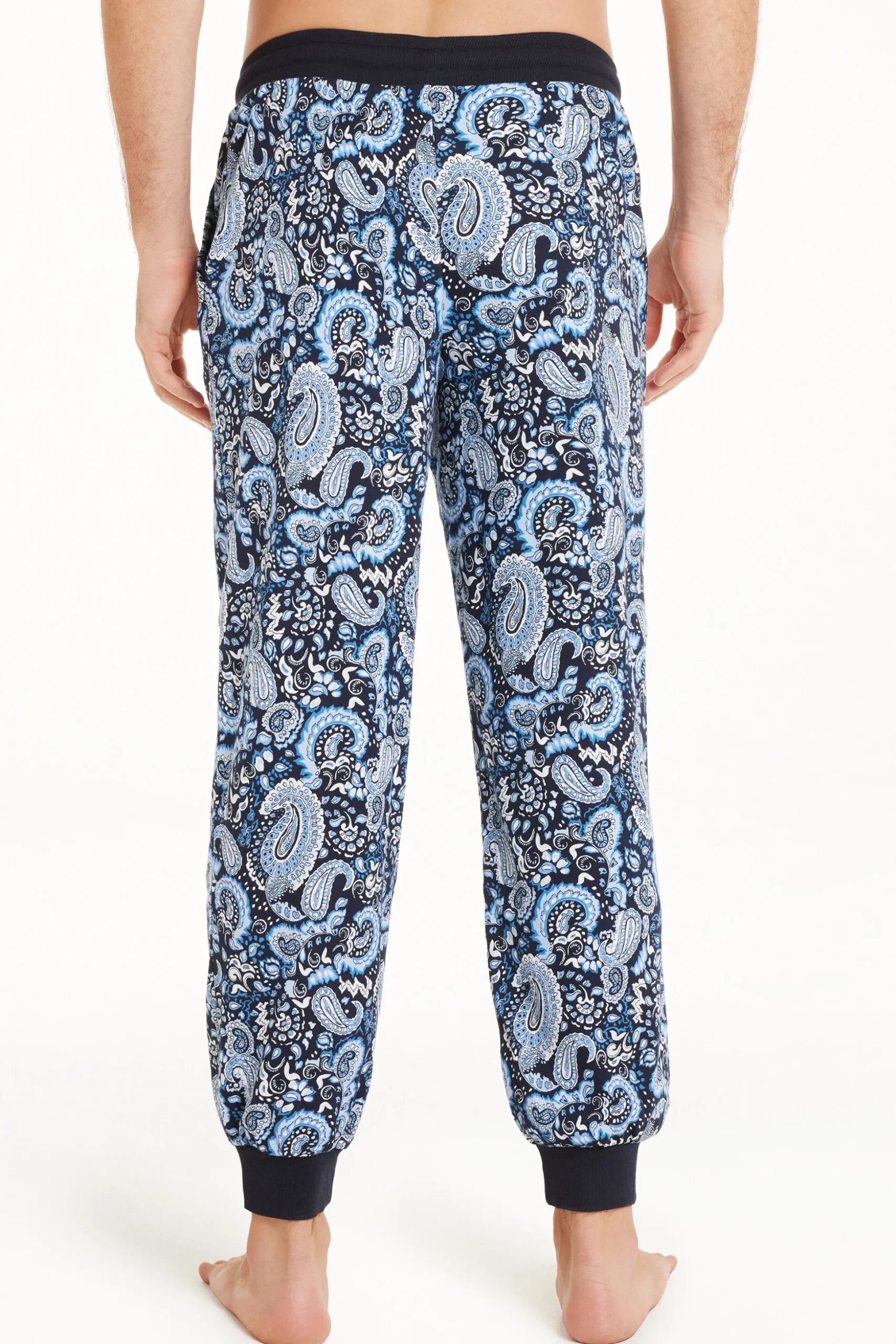 Long Cotton Sweatpants With Drawstring - Long Pajamas - Men | Tezenis