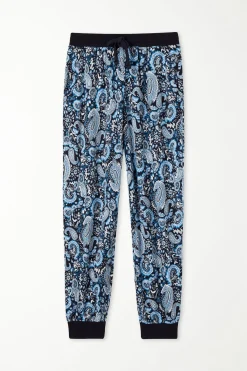Long Cotton Sweatpants With Drawstring - Long Pajamas - Men | Tezenis
