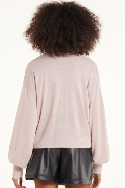 Long Sleeve Coated Fabric Buttoned Cropped Cardigan - Cardigans And Sweaters - Women | Tezenis